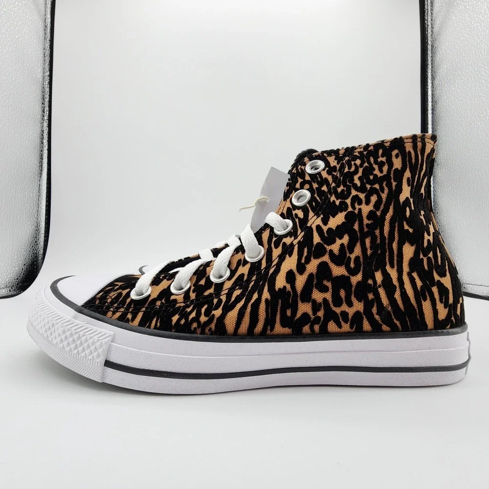 Converse Chuck Taylor All Star Sneakers Womens 7 Animal Print Velvet Burnout NEW